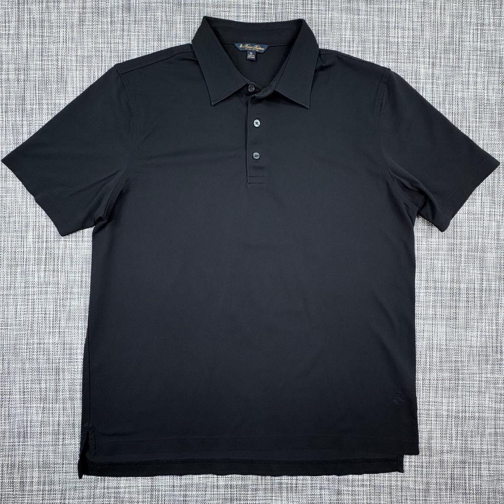 Brooks Brothers Men's Supima Cotton Polo Shirt Black XL Short Sleeve Golf Casual